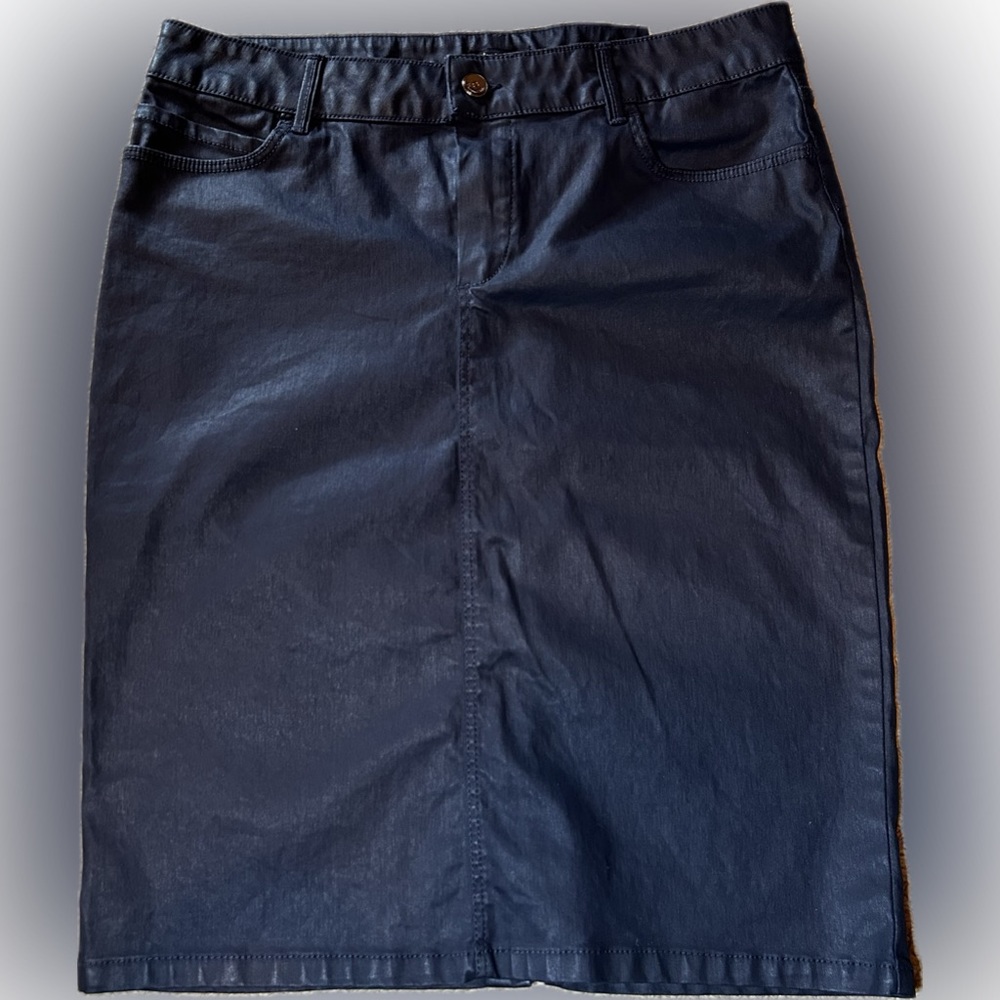 Massimo Dutti Waxed Skirt